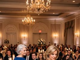 My heart completely shattered at my son’s wedding when his new mother-in-law dropped my name card in the trash, sneering: “A real guest needs that seat.” 150 guests went dead silent while my son froze. I didn’t argue—I just smiled and walked out. 40 minutes later…