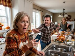 During Thanksgiving dinner at my son’s house, I suddenly started feeling sick. I excused myself and went to the kitchen for a glass of water, hoping I’d feel better. But the moment I looked beside the sink, my heart nearly stopped. What I discovered was so terrifying that I immediately grabbed my phone and called 911.