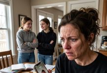 My husband drained our twin daughters’ college fund and disappeared with his lover. I was devastated, until the girls smirked and said, Mom, don’t worry. We handled it. Days later, he called screaming after discovering…
