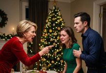 At Christmas dinner, my MIL slapped me, called my 3-year-old daughter trash, and kicked us out. My husband took my hand and walked out with us. Two hours later, his dad called saying, ‘Your mother just found out…’