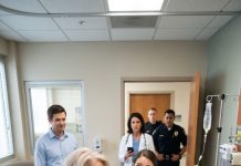 Hours after my emergency C-section, my mother-in-law slammed her heavy handbag into my fresh stitches because I gave birth to a girl. My husband watched me scream and told her to finish. But when the doctor entered with two police officers, they revealed a recording that exposed their plan to murder me.