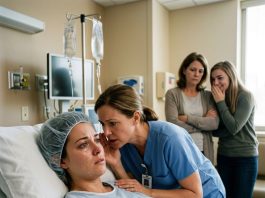 I woke up after surgery unable to move. A nurse leaned down and whispered, Pretend you’re unconscious. Now. Seconds later, my mother asked if I was going to make it. My sister laughed and said if I didn’t, everything I owned would become hers—even my fiancé. When they left, I opened my eyes, thanked the nurse, and asked her for one favor.