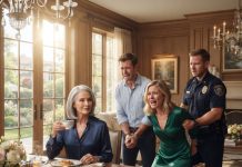 My daughter-in-law spat in my face during an argument, and my son told me I deserved it. I stayed silent and went to bed. The next morning, they woke up to the smell of fresh pancakes and a lavish breakfast spread. My son smirked and said, “Good, you finally understood your place.” But when they walked into the dining room and saw who was sitting right next to me at the table, both of their faces went completely pale.