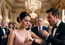 8 months pregnant. Slapped in front of 90 guests. My husband just laughed and mocked, ‘Who is going to save you?’ I didn’t cry. I looked at my watch—4 minutes left. In 240 seconds, those gates were coming down, and his nightmare was about to begin.