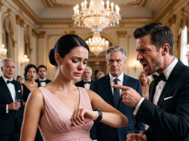 8 months pregnant. Slapped in front of 90 guests. My husband just laughed and mocked, ‘Who is going to save you?’ I didn’t cry. I looked at my watch—4 minutes left. In 240 seconds, those gates were coming down, and his nightmare was about to begin.
