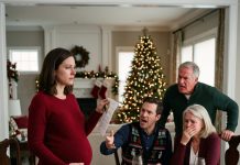 At Christmas dinner, seven months pregnant and exhausted, my mom tearfully whispered that she and Dad were being forced out of the house I bought them. Across the table, my husband slowly looked up from his plate and smirked, “You bought it without me. I took it back without you.”