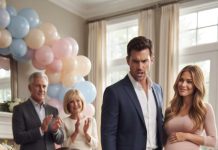 “You’re barren trash,” my husband said while I lay beside the ruined gift table, pregnant with his daughter. He had just introduced his twenty-two-year-old mistress at my baby shower, then punched me when I demanded they leave. His wealthy parents clapped. My sister called an ambulance. I checked my broken watch and smiled at 1:59 p.m. The investigator examining his father’s company was due in one minute. Then we heard the knock.