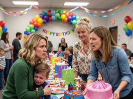 When my sister hijacked my son’s birthday with her own cake to celebrate her daughter, I silently took my boy and walked away, but my mom’s cold text calling me petty finally shattered my heart and made me snap.