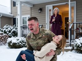 A soldier returned home from deployment to find his battered wife unconscious in the snow outside, while his mother drank champagne inside. When he confronted her, his mother smiled and said, “She finally learned her place.” But her smile faded the moment he noticed the blood on the door.