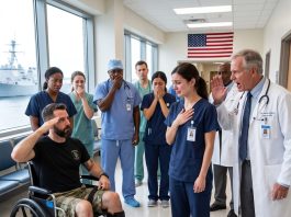 Dr. Richard Halden was inches from tearing off my badge when the injured Navy sailor shouted across the suddenly silent, crowded, bright hospital hallway, “Keep your hands away!”