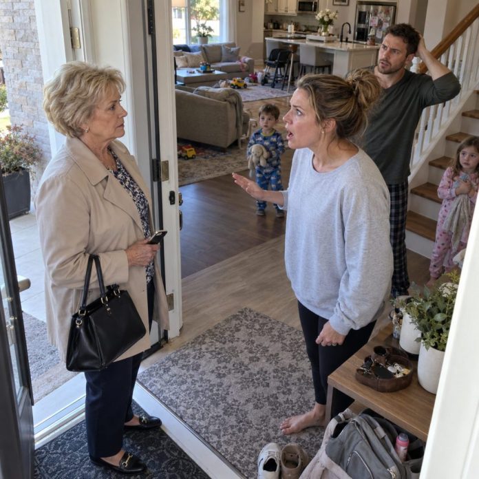Tense Confrontation at the Front Door