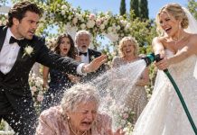 I ended my wedding when my fiancée sprayed my mother with freezing water. Her family pointed and laughed, and guests cheered. Her father sneered, “Look at that pathetic poor woman.” Holding the garden hose, my bride declared, “Let me wash the smell of poverty off her.” I stepped between them and removed my ring. “The wedding is over. By sunrise, your family’s entire empire will be gone,” I said.