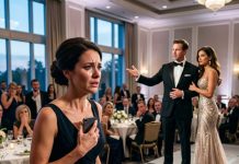 At an exclusive gala, my husband abandoned me and walked onstage with his assistant. In front of everyone, he boldly introduced her as his new partner and lawful wife! I stood there in complete shock. My billionaire father was watching the livestream when he suddenly called me. “Divorce him! Tonight, I’ll bankrupt his company!” What happened next left everyone speechless…