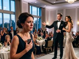 At an exclusive gala, my husband abandoned me and walked onstage with his assistant. In front of everyone, he boldly introduced her as his new partner and lawful wife! I stood there in complete shock. My billionaire father was watching the livestream when he suddenly called me. “Divorce him! Tonight, I’ll bankrupt his company!” What happened next left everyone speechless…