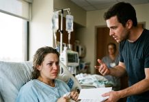 While I was fully dilated in labor, my husband confessed that he already had a son and said the baby I was about to deliver would not carry his last name. He offered to compensate me with money. I calmly nodded. The next day, he came home with gifts, opened the door, and what he saw inside made him go pale.