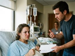While I was fully dilated in labor, my husband confessed that he already had a son and said the baby I was about to deliver would not carry his last name. He offered to compensate me with money. I calmly nodded. The next day, he came home with gifts, opened the door, and what he saw inside made him go pale.