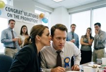 At my husband’s promotion party, he handed me divorce papers and made me sign them in front of all his coworkers. I calmly signed my name, leaned closer, and whispered, You have no idea what you just did. One month later…