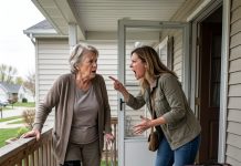 “Your crazy mother won’t let us in!” my daughter-in-law screamed on my porch, standing beside three suitcases. I was only two weeks out of knee surgery when she demanded $10,000 from me. I didn’t argue or raise my voice. Instead, I made one decision she never expected: I sold the four-bedroom house…