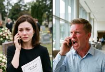 “He lied about a business trip to confess his affair—while I was standing at his mother’s funeral, holding her will that leaves everything to me.”