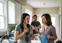 On day ten postpartum, my mother-in-law drenched me in ice water because I hadn’t cooked. My spineless husband stood there smirking. I made one call, and their belongings were packed into garbage bags and hauled out despite all the screaming and begging.