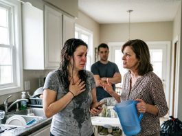 On day ten postpartum, my mother-in-law drenched me in ice water because I hadn’t cooked. My spineless husband stood there smirking. I made one call, and their belongings were packed into garbage bags and hauled out despite all the screaming and begging.