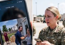 Okinawa. A two-week military exercise. I had barely landed and was boarding the troop transport when my neighbor messaged: “Keep your phone on. Watch your back door camera.” I opened the footage. My heart stopped.