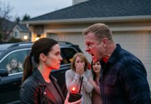 After my ex-husband laughed while his brother broke my daughter’s jaw, 11 members of his family surrounded us to stop me from leaving. They had no idea about my 16 years in an unlisted unit—until I turned around holding something that turned them pale…