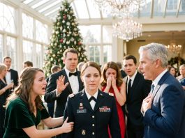Everyone laughed when my sister pulled me toward her fiancé’s wealthy, influential CEO father at the Christmas party. “This one never says much.” My parents added, “She’s nothing to brag about.” But the CEO stopped smiling, stared at me in disbelief, and whispered, “Ma’am… We weren’t expecting you here.”