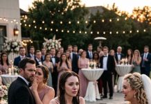 My sister thought pushing me into the pool would be a funny wedding prank. I ended up injured, soaking wet, and crying while she laughed. But her fiancé noticed something strange, and one question exposed a secret she’d desperately tried to hide.