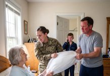 “Where’s your dad?” That question made my son burst into tears and start trembling. I had just returned from three months of military duty to find him doing laundry alone at midnight. Our entire house was dark. I hurried down the hall to the bedroom… And froze at what I found.