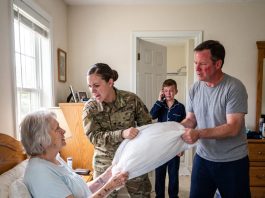 “Where’s your dad?” That question made my son burst into tears and start trembling. I had just returned from three months of military duty to find him doing laundry alone at midnight. Our entire house was dark. I hurried down the hall to the bedroom… And froze at what I found.