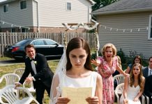After being given $0 for my wedding while my sister got $45K, I settled for an 11-guest backyard ceremony. Moments before saying “I do,” a stranger in a blazer handed me a secret letter from my late grandmother…