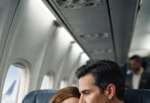 A stranger on my flight whispered, “Pretend you’re asleep on my shoulder.