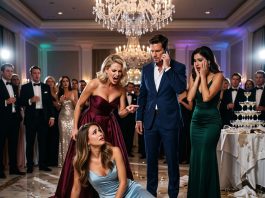 My Heart Broke When My Sister Accused Me of Faking Paralysis and Dragged Me From My Wheelchair Into a $10K Champagne Tower, Completely Blind to the Person Standing Behind Her Already Dialing 911.