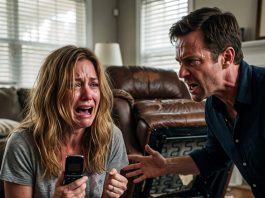 For nine years, my husband wouldn’t let anyone touch his worn-out leather recliner. While he was away at a conference in Phoenix, I finally had it removed—and the mover found a hidden cell phone and an unfamiliar key wedged inside. Then the phone started buzzing in my hand.