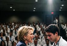 My department head slammed the podium and accused me of embarrassing the hospital in front of hundreds of doctors. I packed my notes in silence, ready to walk away, until a stranger texted me: “Don’t leave. She’s about to get the surprise of her career.”