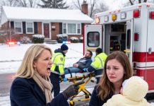 “A live video showed my daughter locked out in -18°F with her baby. After a 911 call and one text, I rushed there just as her husband was put into an ambulance. Then the crowd began to whisper: ‘Who the hell just showed up?'”