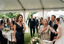 At my stepdaughter’s wedding, my husband announced in front of 200 guests that my beach house was her wedding gift. She smiled and told me to hand over the keys. I said no. My mother-in-law slapped me. I walked out and made one call. Thirty-seven minutes later, a man entered the reception… and my mother-in-law started screaming.