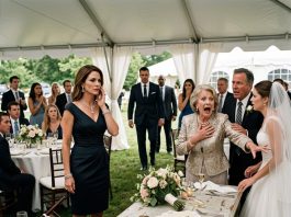 At my stepdaughter’s wedding, my husband announced in front of 200 guests that my beach house was her wedding gift. She smiled and told me to hand over the keys. I said no. My mother-in-law slapped me. I walked out and made one call. Thirty-seven minutes later, a man entered the reception… and my mother-in-law started screaming.