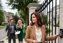 Right after signing our divorce, my husband threw my suitcase into the street and kicked me out. Five minutes later, he froze when I unlocked the million-dollar mansion right across the street.