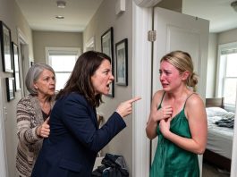 I caught my MIL’s nurse walking out of my bedroom wearing my nightgown. Before I could step inside, my mother-in-law panicked: “Don’t go in! Call the neighborhood chief and your brother right now!”