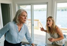 “Pack up your lake house by Wednesday!” my daughter-in-law sneered. “I’ve already rented it out for the entire summer.” I couldn’t believe her audacity. She had secretly collected $38,000 in deposits for a property that belonged to me. Before I could respond, someone suddenly knocked on the door. A stranger stood outside and said, “I’m here to see the owner.” What happened next left my daughter-in-law speechless…