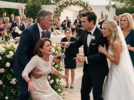 My wife fell into the mud at our son’s wedding, and he called her clumsy instead of helping her. I made one quiet phone call—and within minutes, the music stopped, the bars closed, and the reception began shutting down.