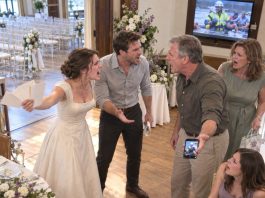 My family boycotted my wedding—130 invitations were declined. My father scoffed: “You’re marrying a laborer?” My sister laughed, and my mother said: “It’s a disgrace to have a daughter like you.” With the bride’s side empty, I walked down the aisle alone. Then national TV broadcast my wedding live: “The wedding of…” My phone started ringing off the hook…