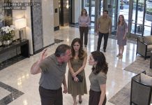 At the family party, my parents forced me to hand over the keys to my penthouse to my unemployed sister—right in front of 30 guests. When I refused, Dad slapped me so hard that one of my earrings flew off. I walked out, took out my phone, and pressed the button… 30 minutes later, a woman entered the hall. “You have 5 minutes…” she said!