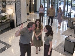 At the family party, my parents forced me to hand over the keys to my penthouse to my unemployed sister—right in front of 30 guests. When I refused, Dad slapped me so hard that one of my earrings flew off. I walked out, took out my phone, and pressed the button… 30 minutes later, a woman entered the hall. “You have 5 minutes…” she said!