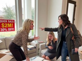 Returning for my passport, I found my mother-in-law and husband’s pregnant mistress selling my $2M house at 30% off. I played dumb—until he called 99 times in pure terror.