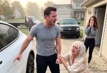 My mother-in-law keyed my brand-new Tesla with a fork because I wouldn’t hand over the keys for a test drive. She laughed about it all night. By sunrise, she was begging me to stop what I’d started.