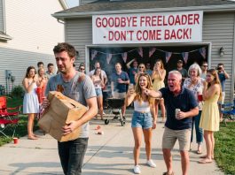 Dad threw a BBQ to celebrate kicking me out. He screamed I was a “lazy freeloader” in front of 40 people while my sister threw a hot dog at my car. I took one photo. A week later, they were begging.