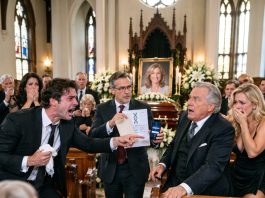 At my mom’s funeral, my stepfather stood up and declared I wasn’t her biological son. Then the lawyer said, “Before I read her letter, you need to hear this recording.” His face turned pale.